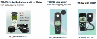 Digital Light Meters - Solar Radiation and Illuminance (Lux Meters)