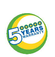 Total confidence and reliability backed with a 5 year warranty